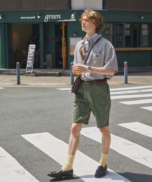 PENNEYS（ぺニーズ）の「PENNEYS/ペニーズ 別注 BE A TIGER ロゴ ワッペン刺繍 オーバーサイズ ブロード レギュラーカラー 半袖シャツ（シャツ/ブラウス・レディース・ブルー/ホワイト/チャコールグレー/ピンク/イエロー・L/M）」の20枚目の写真