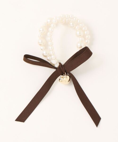 Catherine Cottage（キャサリンコテージ）の「パールリボンヘアゴム（ヘアゴム・キッズ・ピンク/ブラック/ブラウン・FREE）」の11枚目の写真