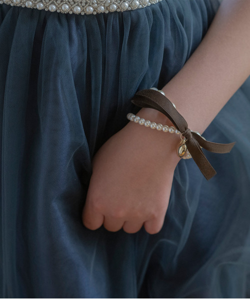 Catherine Cottage（キャサリンコテージ）の「パールリボンヘアゴム（ヘアゴム・キッズ・ピンク/ブラック/ブラウン・FREE）」の12枚目の写真