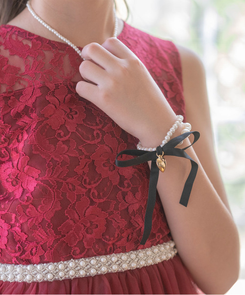 Catherine Cottage（キャサリンコテージ）の「パールリボンヘアゴム（ヘアゴム・キッズ・ピンク/ブラック/ブラウン・FREE）」の13枚目の写真