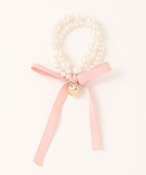 Catherine Cottage（キャサリンコテージ）の「パールリボンヘアゴム（ヘアゴム・キッズ・ピンク/ブラック/ブラウン・FREE）」の4枚目の写真