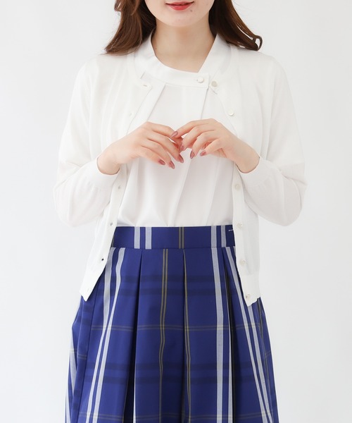 TRUDEA(トルディア)の「シアー風ベーシックカーディガン(カーディガン/ボレロ・レディース・ホワイト/ベージュ/ブラック/パープル・MEDIUM/LARGE)」の18枚目の写真