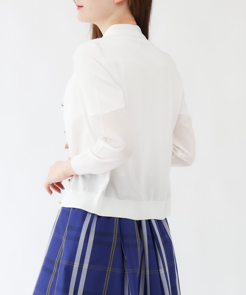TRUDEA(トルディア)の「シアー風ベーシックカーディガン(カーディガン/ボレロ・レディース・ホワイト/ベージュ/ブラック/パープル・MEDIUM/LARGE)」の20枚目の写真