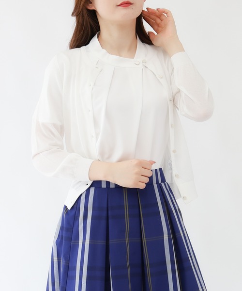 TRUDEA(トルディア)の「シアー風ベーシックカーディガン(カーディガン/ボレロ・レディース・ホワイト/ベージュ/ブラック/パープル・MEDIUM/LARGE)」の19枚目の写真