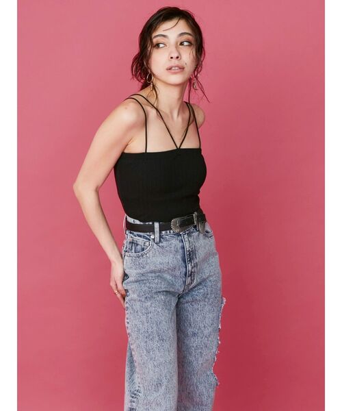 EVRIS（エヴリス）の「2WAYストラップビスチェ（キャミソール・レディース・グリーン/ブラック/ホワイト・FREE）」の17枚目の写真