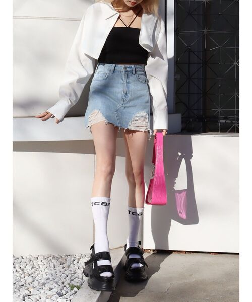 EVRIS（エヴリス）の「2WAYストラップビスチェ（キャミソール・レディース・グリーン/ブラック/ホワイト・FREE）」の11枚目の写真