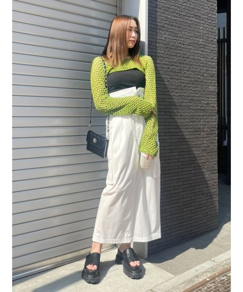 EVRIS（エヴリス）の「2WAYストラップビスチェ（キャミソール・レディース・グリーン/ブラック/ホワイト・FREE）」の6枚目の写真