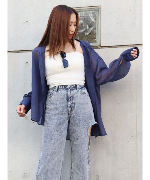 EVRIS（エヴリス）の「2WAYストラップビスチェ（キャミソール・レディース・グリーン/ブラック/ホワイト・FREE）」の13枚目の写真