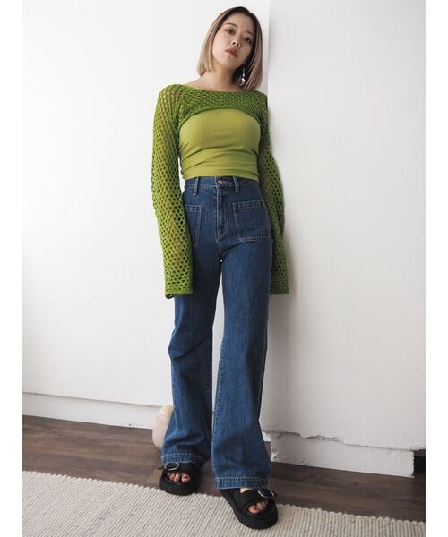 EVRIS（エヴリス）の「2WAYストラップビスチェ（キャミソール・レディース・グリーン/ブラック/ホワイト・FREE）」の14枚目の写真