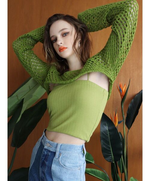 EVRIS（エヴリス）の「2WAYストラップビスチェ（キャミソール・レディース・グリーン/ブラック/ホワイト・FREE）」の22枚目の写真