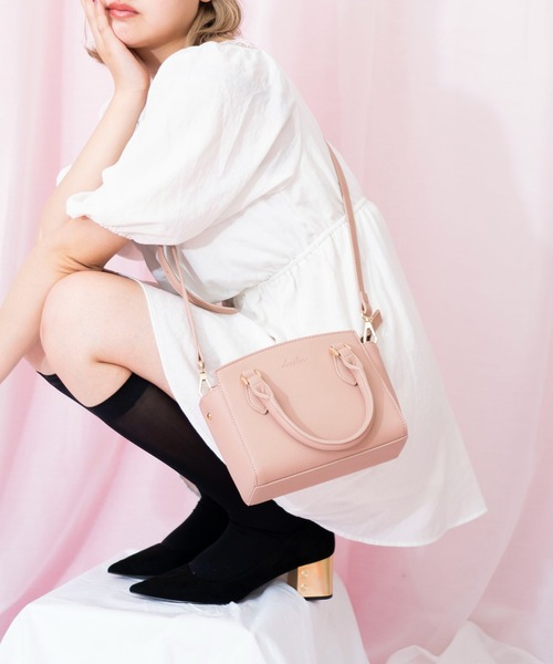 dazzlin（ダズリン）の「【dazzlin/ダズリン】 シュリンク 2way ミニハンドバッグ（ハンドバッグ・レディース・アイボリー/ベージュ系その他/ブラック/ローズ/グレイッシュブルー・FREE）」の5枚目の写真