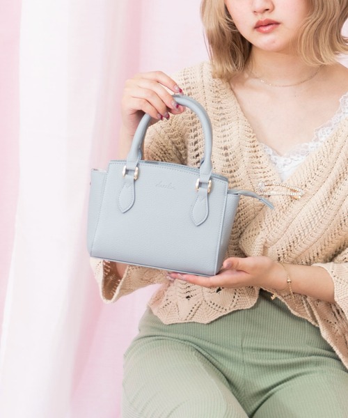 dazzlin（ダズリン）の「【dazzlin/ダズリン】 シュリンク 2way ミニハンドバッグ（ハンドバッグ・レディース・アイボリー/ベージュ系その他/ブラック/ローズ/グレイッシュブルー・FREE）」の4枚目の写真