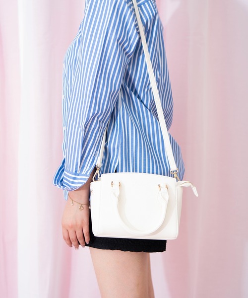 dazzlin（ダズリン）の「【dazzlin/ダズリン】 シュリンク 2way ミニハンドバッグ（ハンドバッグ・レディース・アイボリー/ベージュ系その他/ブラック/ローズ/グレイッシュブルー・FREE）」の2枚目の写真