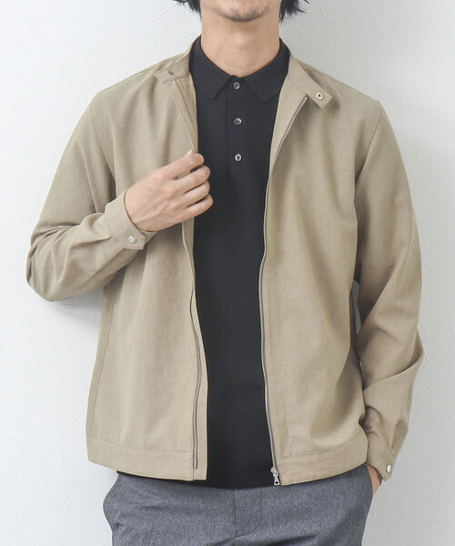 NOLLEY'S goodman（ノーリーズグッドマン）の「リネン混 シングルライダースシャツ（シャツ/ブラウス・メンズ・ベージュ/チャコールグレー/ネイビー・M/L）」の3枚目の写真