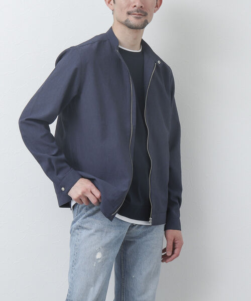 NOLLEY'S goodman（ノーリーズグッドマン）の「リネン混 シングルライダースシャツ（シャツ/ブラウス・メンズ・ベージュ/チャコールグレー/ネイビー・M/L）」の17枚目の写真