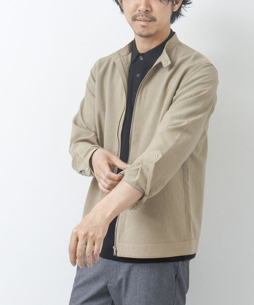 NOLLEY'S goodman（ノーリーズグッドマン）の「リネン混 シングルライダースシャツ（シャツ/ブラウス・メンズ・ベージュ/チャコールグレー/ネイビー・M/L）」の18枚目の写真