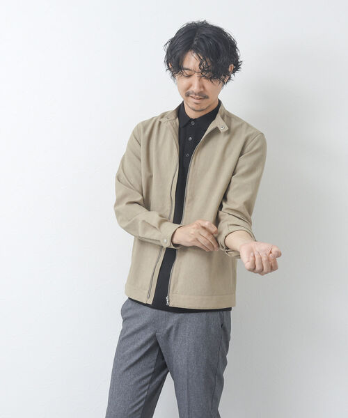 NOLLEY'S goodman（ノーリーズグッドマン）の「リネン混 シングルライダースシャツ（シャツ/ブラウス・メンズ・ベージュ/チャコールグレー/ネイビー・M/L）」の22枚目の写真