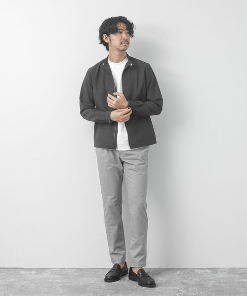 NOLLEY'S goodman（ノーリーズグッドマン）の「リネン混 シングルライダースシャツ（シャツ/ブラウス・メンズ・ベージュ/チャコールグレー/ネイビー・M/L）」の9枚目の写真