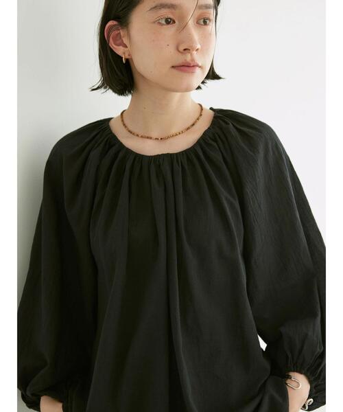 AMERICAN HOLIC（アメリカンホリック）の「ラグランギャザーブラウス（シャツ/ブラウス・レディース・オフホワイト/ブラック・M/L）」の8枚目の写真