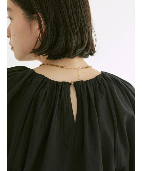 AMERICAN HOLIC（アメリカンホリック）の「ラグランギャザーブラウス（シャツ/ブラウス・レディース・オフホワイト/ブラック・M/L）」の3枚目の写真