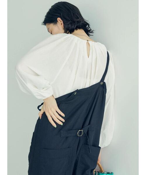 AMERICAN HOLIC（アメリカンホリック）の「ラグランギャザーブラウス（シャツ/ブラウス・レディース・オフホワイト/ブラック・M/L）」の12枚目の写真