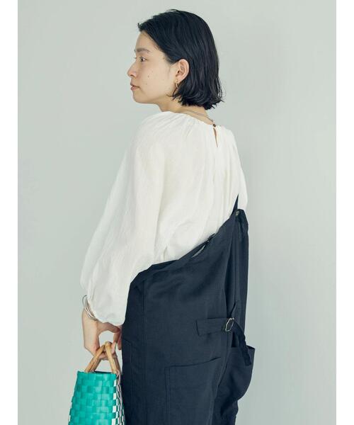 AMERICAN HOLIC（アメリカンホリック）の「ラグランギャザーブラウス（シャツ/ブラウス・レディース・オフホワイト/ブラック・M/L）」の9枚目の写真