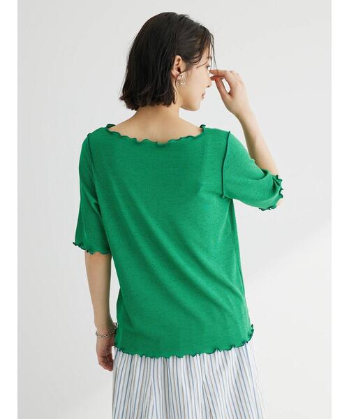 Green　Parks（グリーンパークス）の「前後2wayメロープルオーバー（Tシャツ/カットソー・レディース・ブラック/グリーン/アイボリー・FREE）」の6枚目の写真