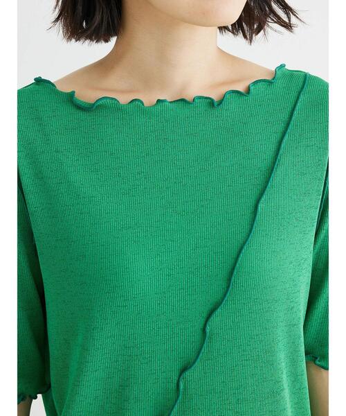 Green　Parks（グリーンパークス）の「前後2wayメロープルオーバー（Tシャツ/カットソー・レディース・ブラック/グリーン/アイボリー・FREE）」の7枚目の写真