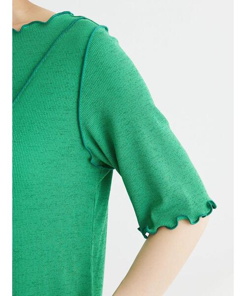 Green　Parks（グリーンパークス）の「前後2wayメロープルオーバー（Tシャツ/カットソー・レディース・ブラック/グリーン/アイボリー・FREE）」の8枚目の写真