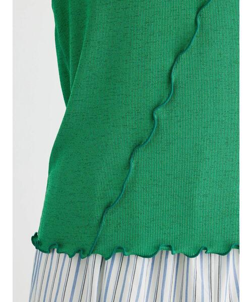 Green　Parks（グリーンパークス）の「前後2wayメロープルオーバー（Tシャツ/カットソー・レディース・ブラック/グリーン/アイボリー・FREE）」の9枚目の写真