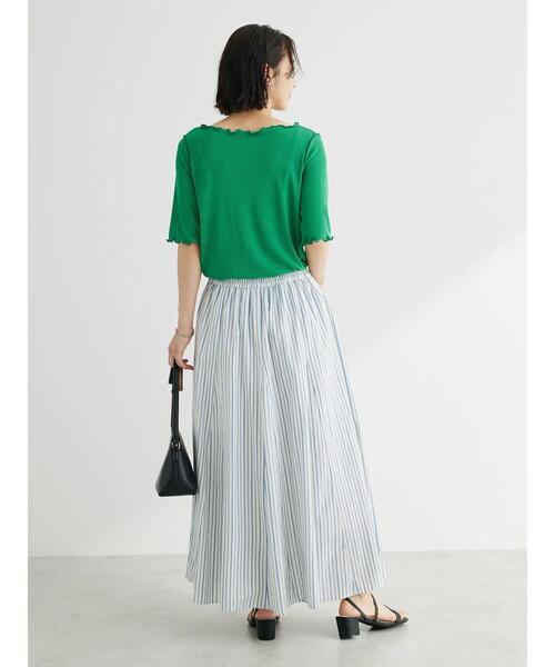 Green　Parks（グリーンパークス）の「前後2wayメロープルオーバー（Tシャツ/カットソー・レディース・ブラック/グリーン/アイボリー・FREE）」の12枚目の写真