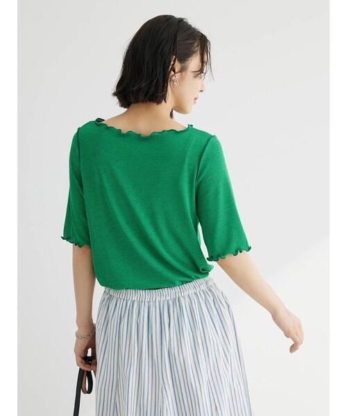 Green　Parks（グリーンパークス）の「前後2wayメロープルオーバー（Tシャツ/カットソー・レディース・ブラック/グリーン/アイボリー・FREE）」の15枚目の写真