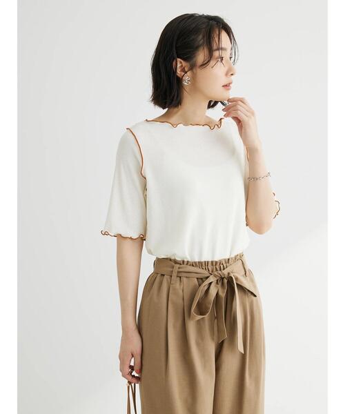 Green　Parks（グリーンパークス）の「前後2wayメロープルオーバー（Tシャツ/カットソー・レディース・ブラック/グリーン/アイボリー・FREE）」の19枚目の写真