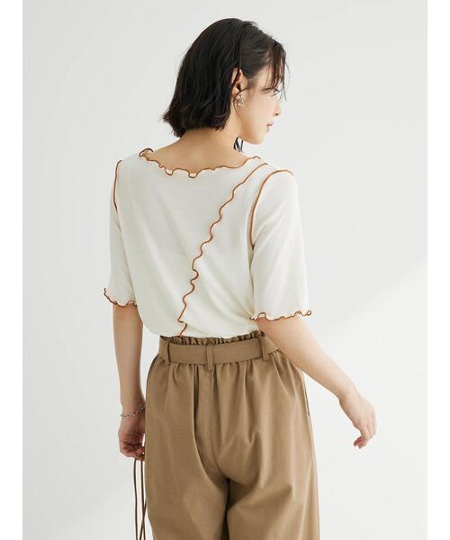 Green　Parks（グリーンパークス）の「前後2wayメロープルオーバー（Tシャツ/カットソー・レディース・ブラック/グリーン/アイボリー・FREE）」の21枚目の写真