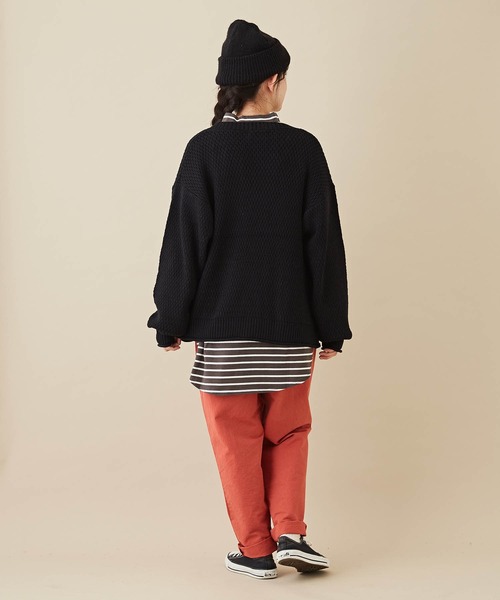 CUBE SUGAR（キューブシュガー）の「バルキーニットVネックカーディガン（カーディガン/ボレロ・レディース・ブラック/ブラック系その他/ナチュラル/パープル/マスタード・M）」の11枚目の写真