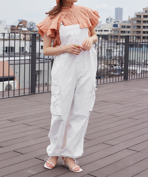 w closet（ダブルクローゼット）の「ナイロンサロペットパンツ