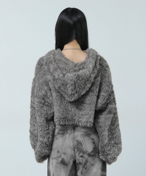 PAGEBOY（ページボーイ）の「MIXシャギーショートパーカー（パーカー・レディース・ブラック/パープル/オフホワイト・FREE）」の22枚目の写真