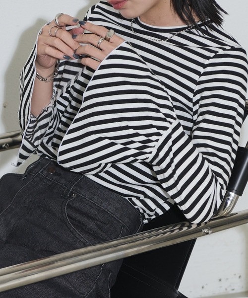 Aunt Marie's(アントマリーズ)の「袖フリルロングスリーブTシャツ(Tシャツ/カットソー・レディース・ブラック/ホワイト/その他・FREE)」の20枚目の写真