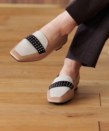 HIMIKO | 【HIMIKO】【撥水】スクエアトゥスタッズローファー/631308(ローファー)