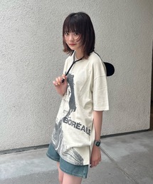 ビッグプリントピグメント加工Tシャツ