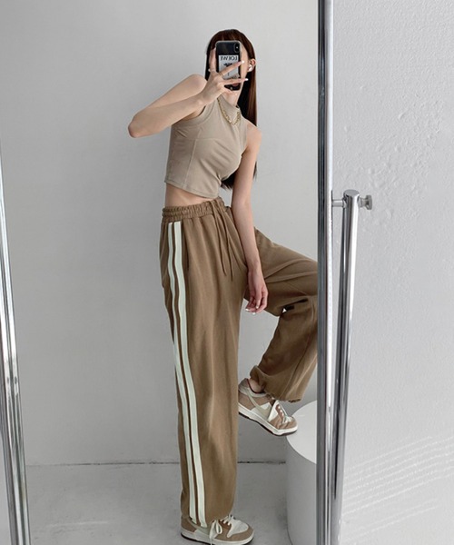 Chick（チック）の「サイドラインスウェットパンツ（その他パンツ・レディース・チャコールグレー/ブラック/ベージュ/ブルー・M/L/S）」の13枚目の写真