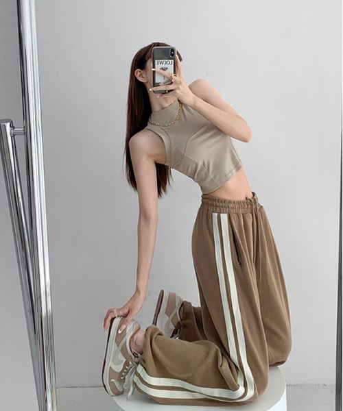 Chick（チック）の「サイドラインスウェットパンツ（その他パンツ・レディース・チャコールグレー/ブラック/ベージュ/ブルー・M/L/S）」の14枚目の写真