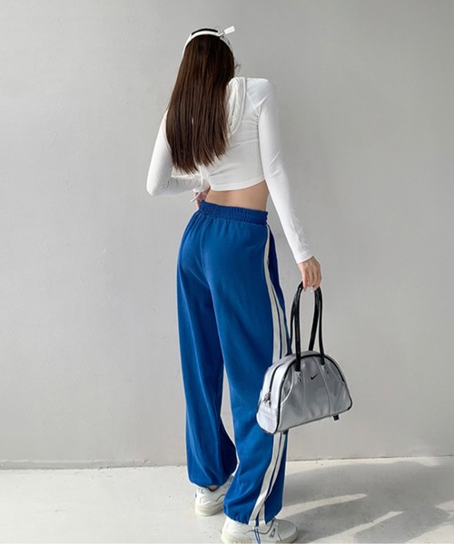 Chick（チック）の「サイドラインスウェットパンツ（その他パンツ・レディース・チャコールグレー/ブラック/ベージュ/ブルー・M/L/S）」の12枚目の写真