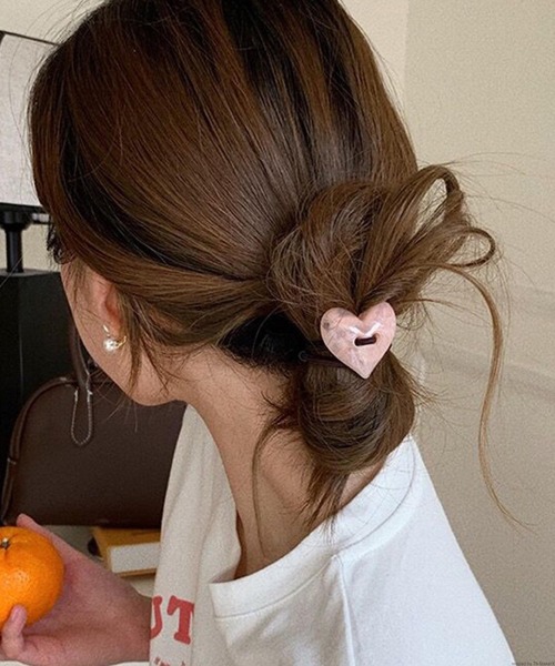 TONE SELECT GOODS(トーンセレクトグッズ)の「pur chouchou/フラワー ハート ヘアゴム P4073(ヘアゴム・レディース・アイボリー/グリーン/グレー/ブラウン/ネイビー/ピンク/ホワイト系その他/ブラウン系その他/ピンク系その他/グリーン系その他/ブルー系その他・FREE)」の11枚目の写真