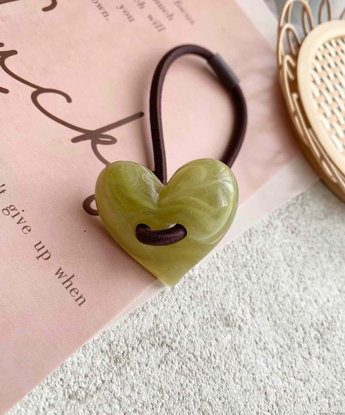 TONE SELECT GOODS(トーンセレクトグッズ)の「pur chouchou/フラワー ハート ヘアゴム P4073(ヘアゴム・レディース・アイボリー/グリーン/グレー/ブラウン/ネイビー/ピンク/ホワイト系その他/ブラウン系その他/ピンク系その他/グリーン系その他/ブルー系その他・FREE)」の20枚目の写真