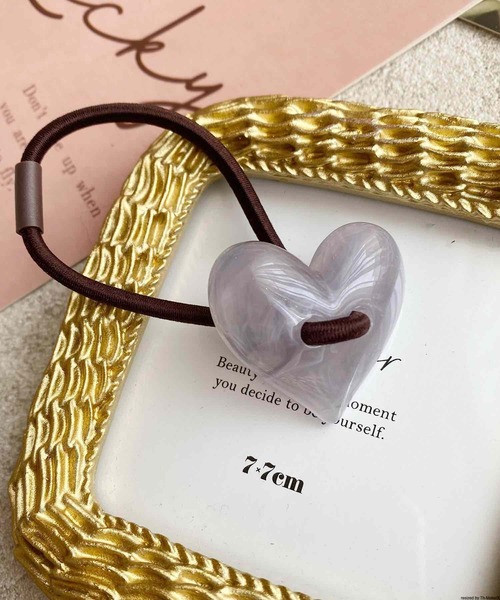 TONE SELECT GOODS(トーンセレクトグッズ)の「pur chouchou/フラワー ハート ヘアゴム P4073(ヘアゴム・レディース・アイボリー/グリーン/グレー/ブラウン/ネイビー/ピンク/ホワイト系その他/ブラウン系その他/ピンク系その他/グリーン系その他/ブルー系その他・FREE)」の22枚目の写真