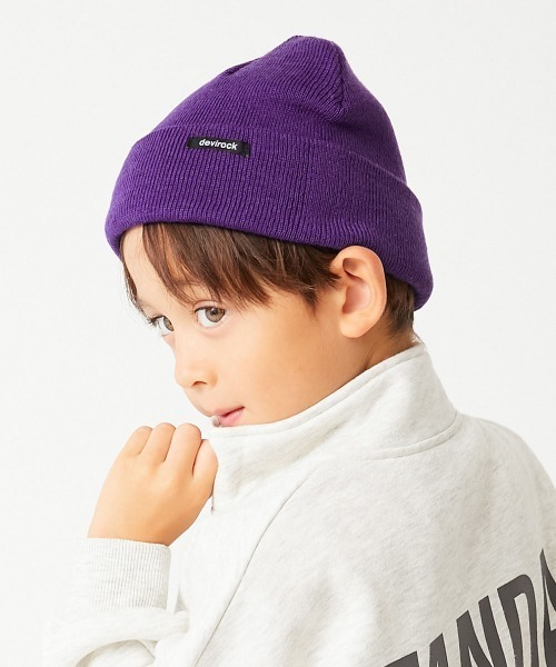 devirock(デビロック)の「洗える カラフル ニットキャップ(ニットキャップ/ビーニー・キッズ・オレンジ系その他/グリーン系4/ブラック/ブルー/グレー/イエロー系/パープル/ピンク系/ライラック系・M/L/Lsize)」の5枚目の写真