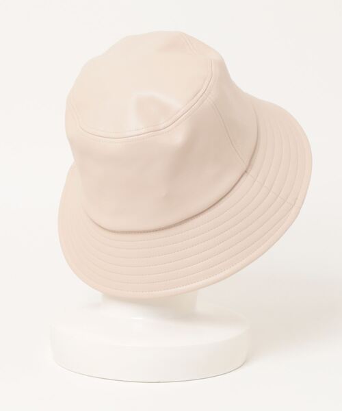 ROSE BUD（ローズバッド）の「フェイクレザーバケットハット（ハット・レディース・ホワイト/ブラック・FREE）」の7枚目の写真