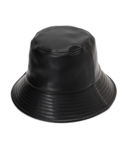 ROSE BUD（ローズバッド）の「フェイクレザーバケットハット（ハット・レディース・ホワイト/ブラック・FREE）」の3枚目の写真