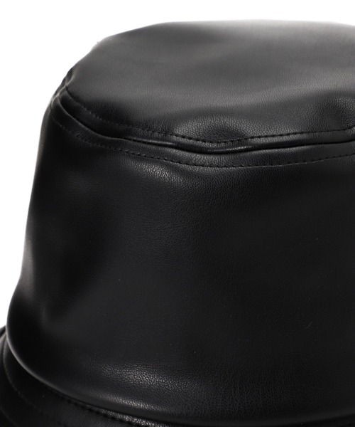 ROSE BUD（ローズバッド）の「フェイクレザーバケットハット（ハット・レディース・ホワイト/ブラック・FREE）」の4枚目の写真